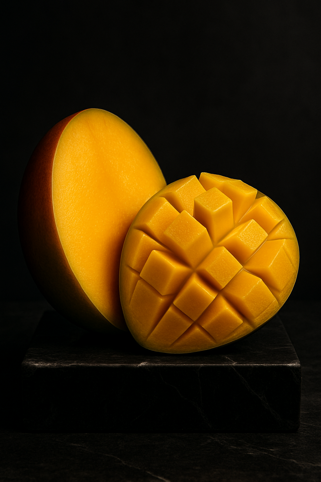 Aufgeschnittene Alphonso-Mango